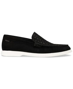 q[S{X Y V[Y Xb|E[t@[ Hugo Boss Men'siennembossed Monogram Loafer Black ubN