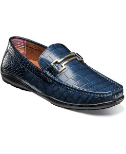 XeCV[A_X Y V[Y Xb|E[t@[ Stacy Adams Men's Embrey Moc Toe Bit Slip On Loafer Navy lCr[