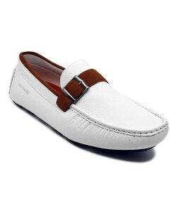 �A�J�f�~�N�X �����Y �V���[�Y �X���b�|���E���[�t�@�[ Akademiks Men's Dover Slip On Driving Loafers White �z���C�g