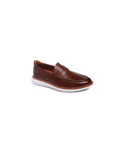 �}�[�N�W���Z�t�j���[���[�N �����Y �V���[�Y �X���b�|���E���[�t�@�[ �G���p�C�A Marc Joseph New York Men's Empire Street Hands-Free Slip On Technology Lightweight Penny Loafers Cognac faux leather