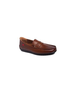 �}�[�N�W���Z�t�j���[���[�N �����Y �V���[�Y �X���b�|���E���[�t�@�[ Marc Joseph New York Men's John Street Hands-Free Slip On Technology Penny Loafers Cognac napa leather