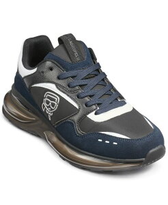 J[ K[tFh Y V[Y Xj[J[ S KARLAGERFELD PARIS Men'side Karl Head Profile Logo Sneakers Navy lCr[