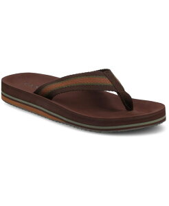 �o���X �����Y �V���[�Y �T���_�� Vance Co. Men's Fontana Comfort Flexible Flip Flop Sandals Brown �u���E��
