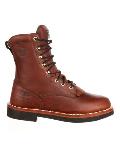 W[Wu[c Y V[Y u[cECu[c [X GEORGIA BOOT Men's Farm and Ranch Lacer Work Boot Barracuda walnut