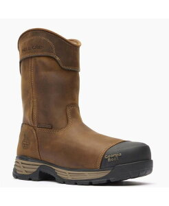 �W���[�W�u�[�c �����Y �V���[�Y �u�[�c�E���C���u�[�c GEORGIA BOOT Men's Durablend Edge 10 Waterproof Alloy Toe Pull On Work Boot Brown �u���E��