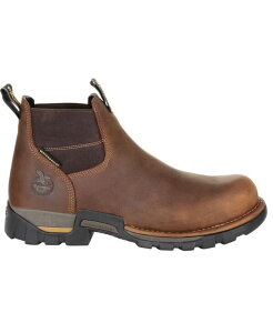 �W���[�W�u�[�c �����Y �V���[�Y �u�[�c�E���C���u�[�c T�V���c �`�F���V�[ GEORGIA BOOT Men's Eagle One Steel Toe Waterproof Chelsea Work Boot Brown �u���E��