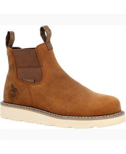 W[Wu[c Y V[Y u[cECu[c `FV[ GEORGIA BOOT Men's Core 37 Wedge Waterproof Chelsea Work Boot Barracuda gold S[h
