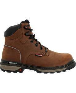 ���b�L�[ �����Y �V���[�Y �u�[�c�E���C���u�[�c ROCKY Men's Rams Horn Waterproof Composite Toe Work Boot Crazy horse
