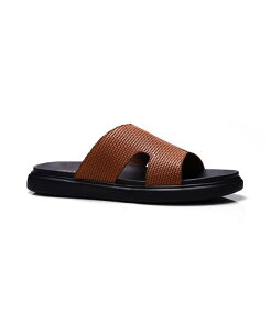 �J�����X�T���^�i �����Y �V���[�Y �T���_�� Carlos by Carlosantana Men's Cosmic Sandals Tan leather �^��