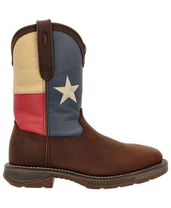hDS Y V[Y u[cECu[c TVc Durango Men's Workin' Rebel Texas Flag Steel Toe Work Boot Dark brown and texas flag uE