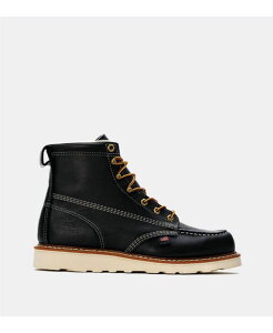 \Obh Y V[Y u[cECu[c Thorogood Men's American Heritage 6" Black Moc Toe Work Boots for Men Black ubN