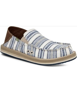 Tk[N Y V[Y Xb|E[t@[ Sanuk Men's M Donny Nautical Slip-on Loafers Navy multi lCr[