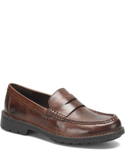 {[ Y V[Y Xb|E[t@[ U[ Born Men's Langley Leather Slip On Penny Loafers Brown uE