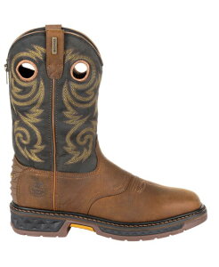 �W���[�W�u�[�c �����Y �V���[�Y �u�[�c�E���C���u�[�c GEORGIA BOOT Men's Carbo-Tec LT Waterproof Pull-on Work Boot Black and brown �u���b�N
