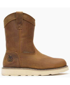 W[Wu[c Y V[Y u[cECu[c GEORGIA BOOT Men's Core 37 10" Waterproof Pull On Wedge Boot Brown uE