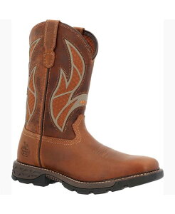 �W���[�W�u�[�c �����Y �V���[�Y �u�[�c�E���C���u�[�c GEORGIA BOOT Men's Carbo-Tec FLX Pull-on with InsulKul Work Boot Brown �u���E��