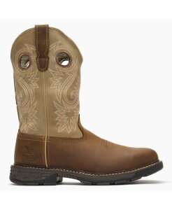 W[Wu[c Y V[Y u[cECu[c GEORGIA BOOT Men's Carbo-Tec FLX 11" Alloy Toe Pull On Work Boot Brown and bone uE