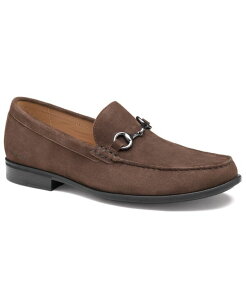 �W�����X�g���A���h�}�[�t�B�[ �����Y �V���[�Y �X���b�|���E���[�t�@�[ Johnston & Murphy Men's Harrison Bit Round Toe Loafers Dark Brown Suede �u���E��
