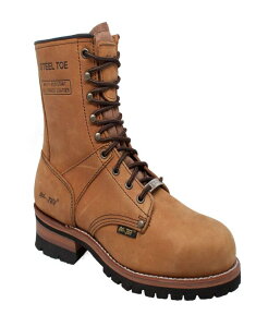 �A�h�e�b�N �����Y �V���[�Y �u�[�c�E���C���u�[�c T�V���c AdTec Men's 9 Steel Toe Logger Boot Brown �u���E��