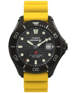^CbNX Y ANZT[ rv Timex Men's Quartz Analog Yellow Rubber Watch 44mm Yellow CG[