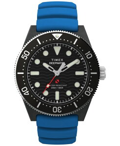 ^CbNX Y ANZT[ rv Timex Men's Quartz Analog Blue Rubber Watch 43mm Blue u[