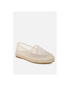 �����h�����O ���f�B�[�X �V���[�Y �p���v�X ���b�V�� ���[�t�@�[ London Rag Womens Manara Mesh Espadrille Loafers Light beige �x�[�W��