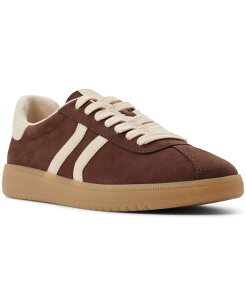 �A���h ���f�B�[�X �V���[�Y �X�j�[�J�[ ���[�X ALDO Women's Chic Sneaker Lace-Up Athletic Sneakers Dark Brownubuck �u���E��