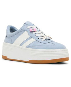 }bfK[ fB[X V[Y Xj[J[ vbgtH[ [X Madden Girl Women's Livvy-CB Charm Platform Lace-Up Sneakers Light Blue Multi u[