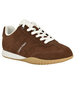 �J���o���N���C�� ���f�B�[�X �V���[�Y �X�j�[�J�[ ���[�X Calvin Klein Women's Hendrea Lace-Up Sneakers Dark Brown Suede �u���E��