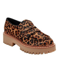 }[NEtBbV[ fB[X V[Y pvX [t@[ Marc Fisher LTD Women's Norton Lug Sole Casual Slip-on Loafers Leopard Calf Hair/Leather Aj}