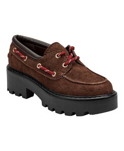 }[NEtBbV[ fB[X V[Y pvX vbgtH[ [X [t@[ Marc Fisher LTD Women's Peyten Laced Platform Lug Loafers Dark Brown Suede uE
