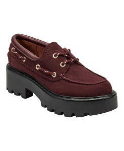 }[NEtBbV[ fB[X V[Y pvX vbgtH[ [X [t@[ Marc Fisher LTD Women's Peyten Laced Platform Lug Loafers Dark Red Suede bh