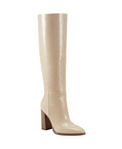 �}�[�N�E�t�B�b�V���[ ���f�B�[�X �V���[�Y �p���v�X �g�[�� �u�[�c �q�[�� Marc Fisher LTD Women's Lannie Tall Block Heel Boots Regular & Wide Calf Light Naturaleather