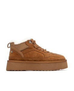 LV^C fB[X V[Y Xj[J[ XG[h Women's Casual Suede High Top Sneakers By XTI Camel L
