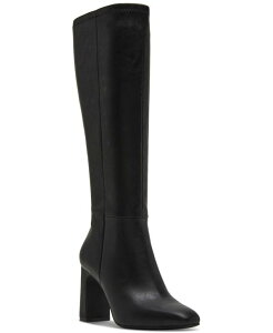 �}�b�f���K�[�� ���f�B�[�X �V���[�Y �u�[�c�E���C���u�[�c �q�[�� Madden Girl Wisee Block-Heel Knee-High Dress Boots Regular & Wide Calf Black Smooth �u���b�N