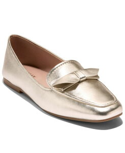 R[n[ fB[X V[Y pvX [t@[ Cole Haan Women's Payson Soft Bow Slip On Loafersoft Gold Leather S[h