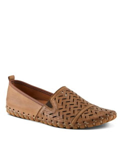 XvOXebv fB[X V[Y pvX JbgAEg U[ [t@[ Spring Step Kapri Flexibleather Loafer with Cutout Detail and Removable Arch Support Insole Brown uE
