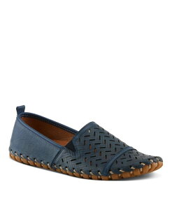XvOXebv fB[X V[Y pvX JbgAEg U[ [t@[ Spring Step Kapri Flexibleather Loafer with Cutout Detail and Removable Arch Support Insole Navy lCr[