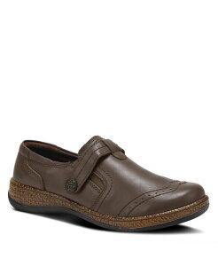 �X�v�����O�X�e�b�v ���f�B�[�X �V���[�Y �p���v�X ���U�[ ���[�t�@�[ Spring Step Smolqua Leather Loafer with Adjustable Strap and Cushioned Insole Brown �u���E��