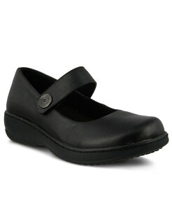 �X�v�����O�X�e�b�v ���f�B�[�X �V���[�Y �p���v�X ���U�[ Spring Steprofessional Wisteria Leather Mary Jane Work Shoe with Removable Insole and Skid-Resistant Sole Black �u���b�N