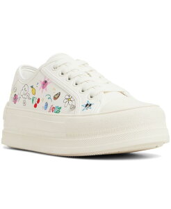 Ah fB[X V[Y Xj[J[ ALDO Women's Rayes Low-Top Sneakers White Multi zCg