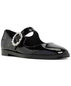 �A���h ���f�B�[�X �V���[�Y �p���v�X ALDO Women's Arabbella Mary Jane Almond Toe Flats Black Patent �u���b�N