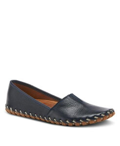 XvOXebv fB[X V[Y pvX U[ Spring Step Kathaleta Leather Slip-On Comfort Flats with V-Elastic Notch Arch Support & Removable Insole Navy lCr[