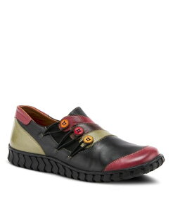 �X�v�����O�X�e�b�v ���f�B�[�X �V���[�Y �p���v�X �J���[�u���b�N ���U�[ Spring Step Neeta Colorblock Leather Slip-On Shoe with Removable Insole and Flexible Comfort Sole Black multi �u���b�N