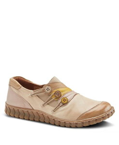�X�v�����O�X�e�b�v ���f�B�[�X �V���[�Y �p���v�X �J���[�u���b�N ���U�[ Spring Step Neeta Colorblock Leather Slip-On Shoe with Removable Insole and Flexible Comfort Sole Tan multi �^��
