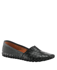 �X�v�����O�X�e�b�v ���f�B�[�X �V���[�Y �p���v�X ���U�[ Spring Step Kathaleta-Croco Leather Slip-On Comfort Flats with Arch Support & Removable Insole Black �u���b�N