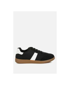 �����h�����O ���f�B�[�X �V���[�Y �X�j�[�J�[ ���[�X London Rag Womens Crossover Classic Lace-Up Flatform Sneaker Black �u���b�N