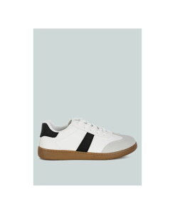 �����h�����O ���f�B�[�X �V���[�Y �X�j�[�J�[ ���[�X London Rag Womens Crossover Classic Lace-Up Flatform Sneaker White �z���C�g