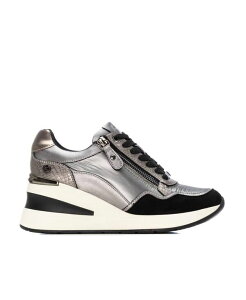 LV^C fB[X V[Y Xj[J[ Women'side Zipper Wedge Sneakers By XTI Plumb