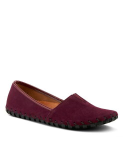 XvOXebv fB[X V[Y pvXG[h Spring Step Kathaleta Suede Slip-On Comfort Flats with V-Elastic Notch Arch Support & Removable Insole Bordeaux suede